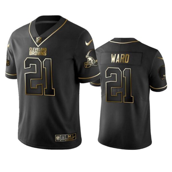 Denzel Ward Jersey Black Golden 21