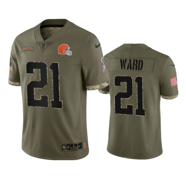 Denzel Ward Jersey Olive 21