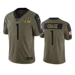 Ja’Marr Chase Jersey in Olive 1