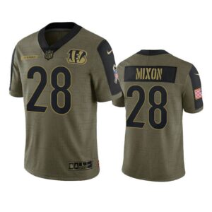 Joe Mixon Jersey Olive Limited 28