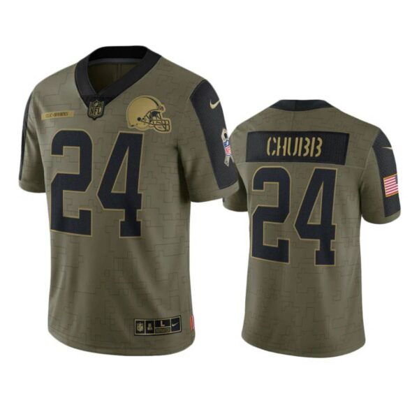 Nick Chubb Jersey Olive 24