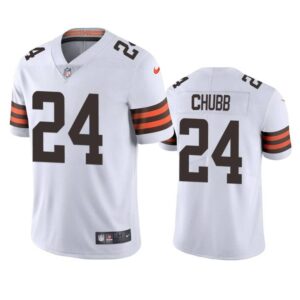 Nick Chubb Jersey White 24