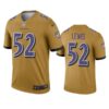 Ray Lewis Jersey Gold 52