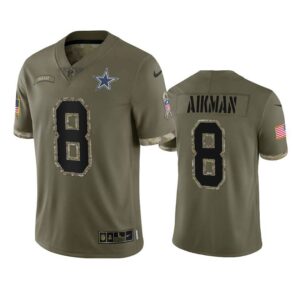 Troy Aikman Jersey Olive 8