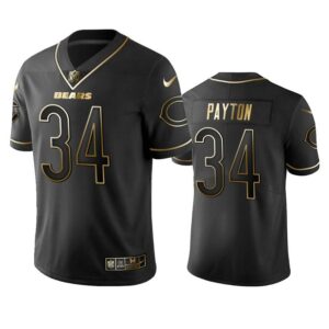 Walter Payton Jersey Black Golden 34