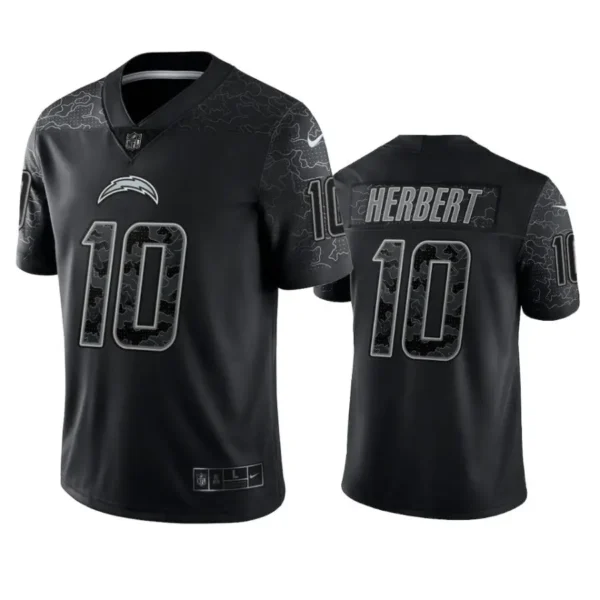 Justin Herbert Jersey Black Reflective 