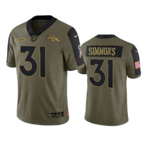 Justin Simmons Jersey Olive 31
