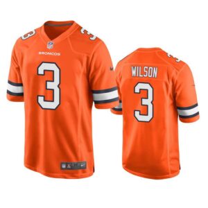 Russell Wilson Jersey Orange 3